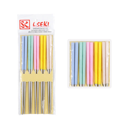 Hashi Inox Colorido C/5 Pares L.Seki