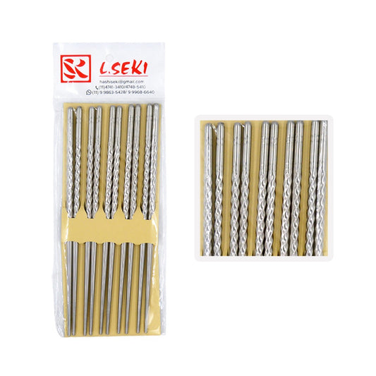 Hashi Inox Espiral C/5 Pares L.Seki