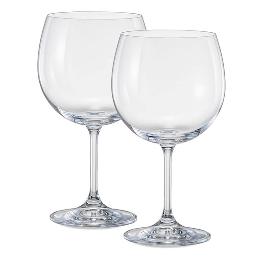 JOGO 2 TACAS ANNA PARA GIN 600ML CRYSTAL BOHEMIA