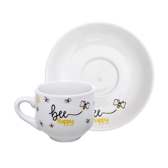 Jogo 6 Xicaras de Café com Pires Honey 90ml - Hauskraft