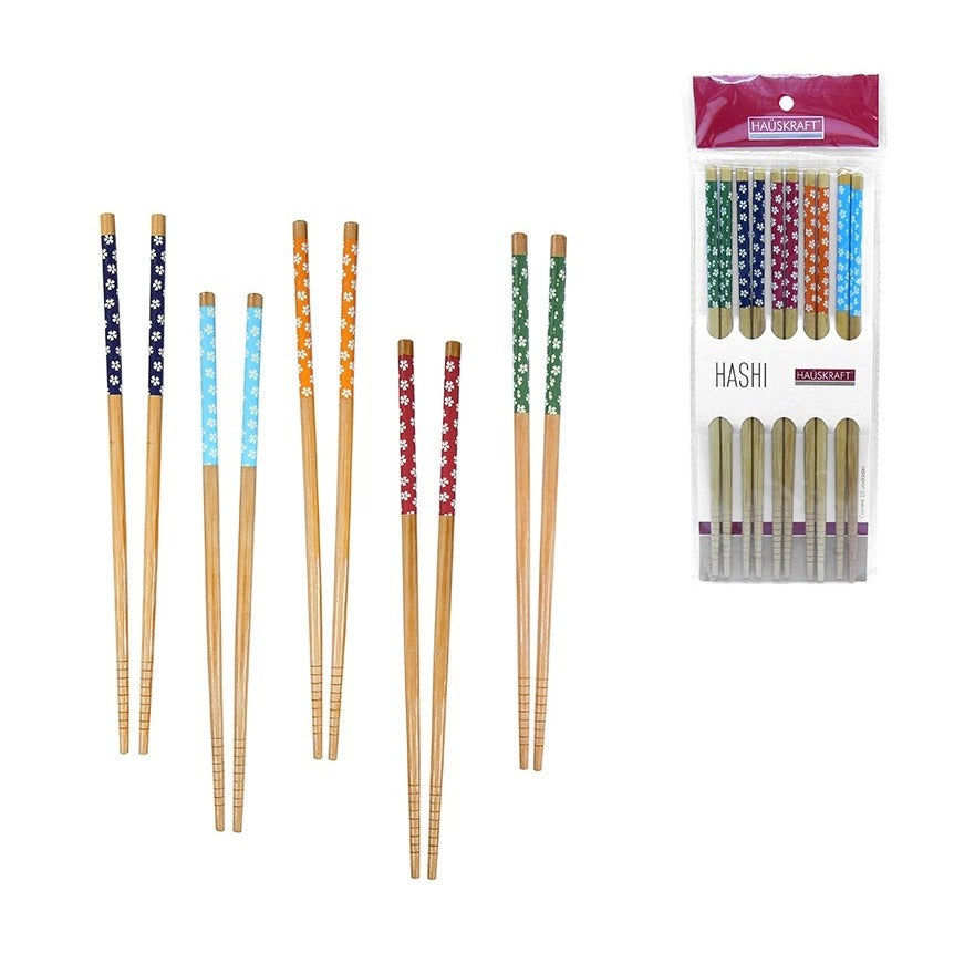 Jogo de Hashi de Madeira com 5 pares 24cm