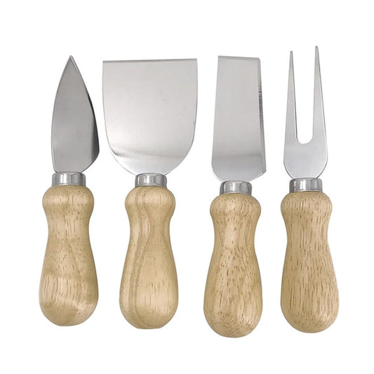 Jogo com 4 Facas para Queijo e Suporte de Madeira - Dynasty
