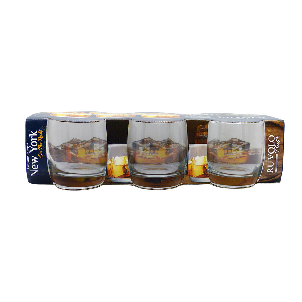 Jogo com 6 Copos New York On The Rocks 325ml Ruvolo