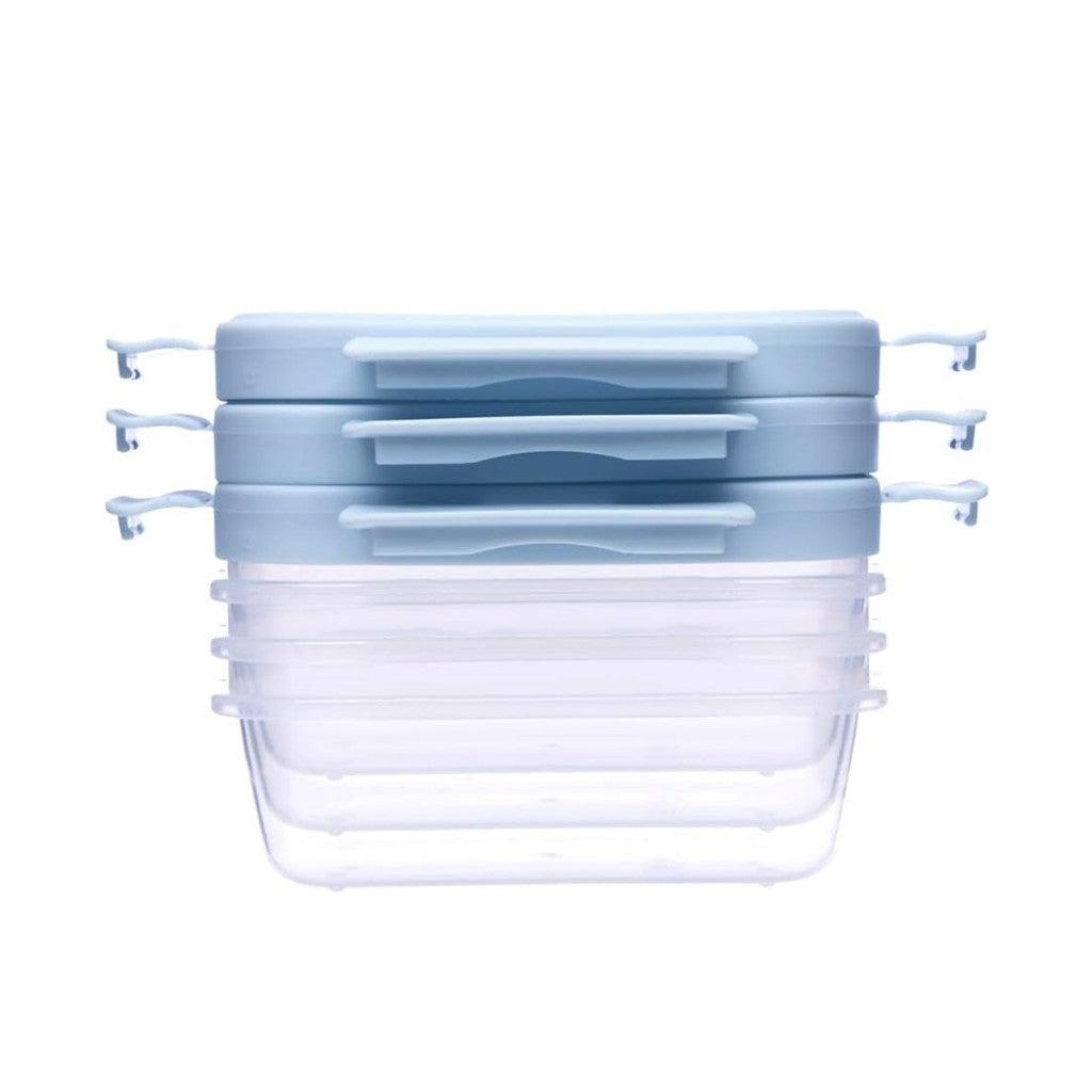 Kit 3 Potinhos Herméticos Azul 100ml Buba