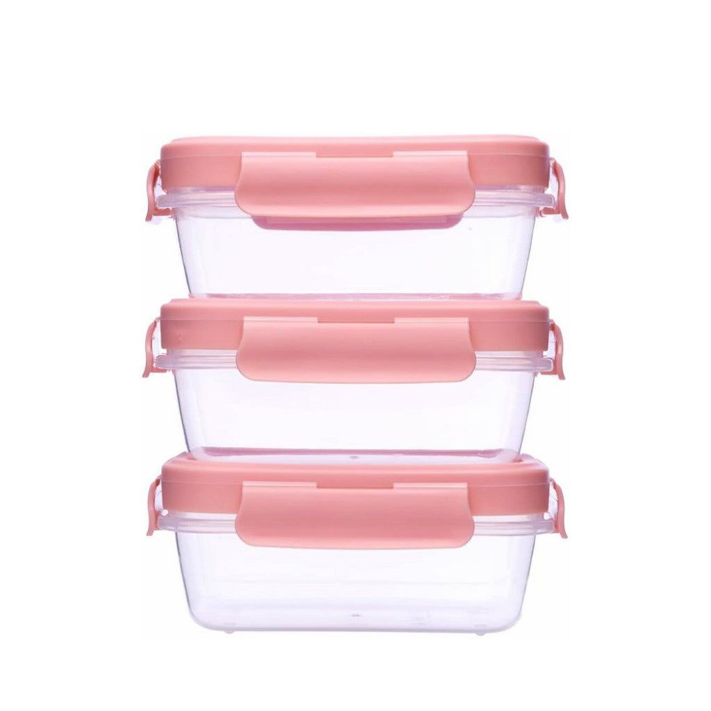 Kit 3 Potinhos Herméticos Rosa 100ml Buba