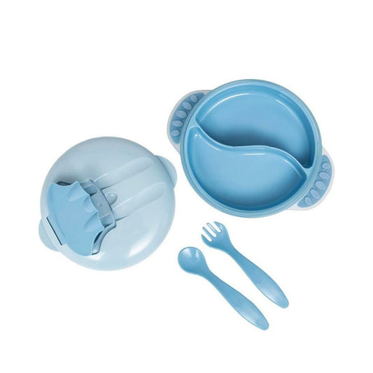 Kit Refeiçãocom Compartimento e Talheres Azul Buba