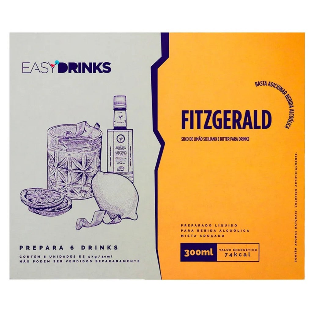 Kit Sache 6un Fitzgerald 300ml Easy Drinks
