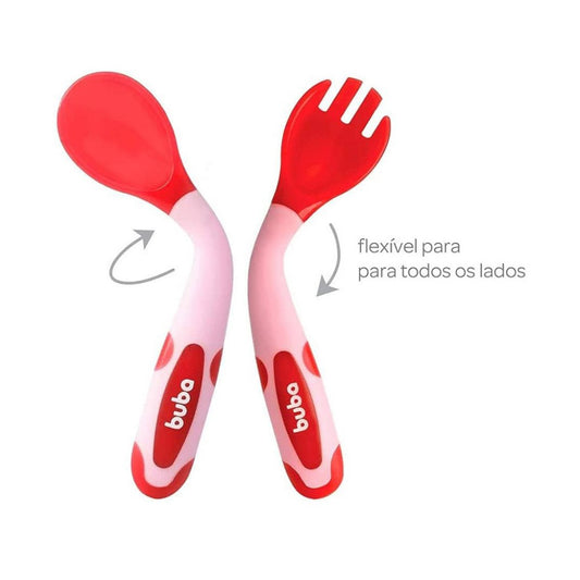 Kit Talheres Termossensiveis Rosa Buba