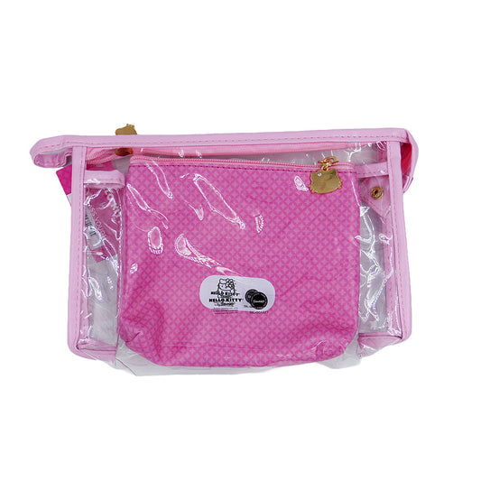 Kit Com 2un Necessaire Pink Hello Kitty 24x16x7cm E 18,8x13x3,8cm Kchk 03p Klass Vough