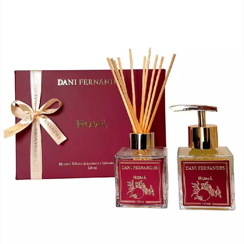 Kit com 1 Difusor de Aromas e 1 Sabonete Líquido Romã 120ml Dani Fernandes