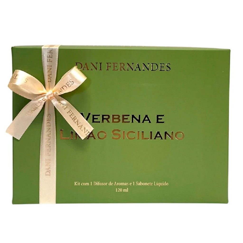 Kit com 1 Difusor de Aromas e 1 Sabonete Líquido Verbena e Limão Siciliano 120ml Dani Fernandes