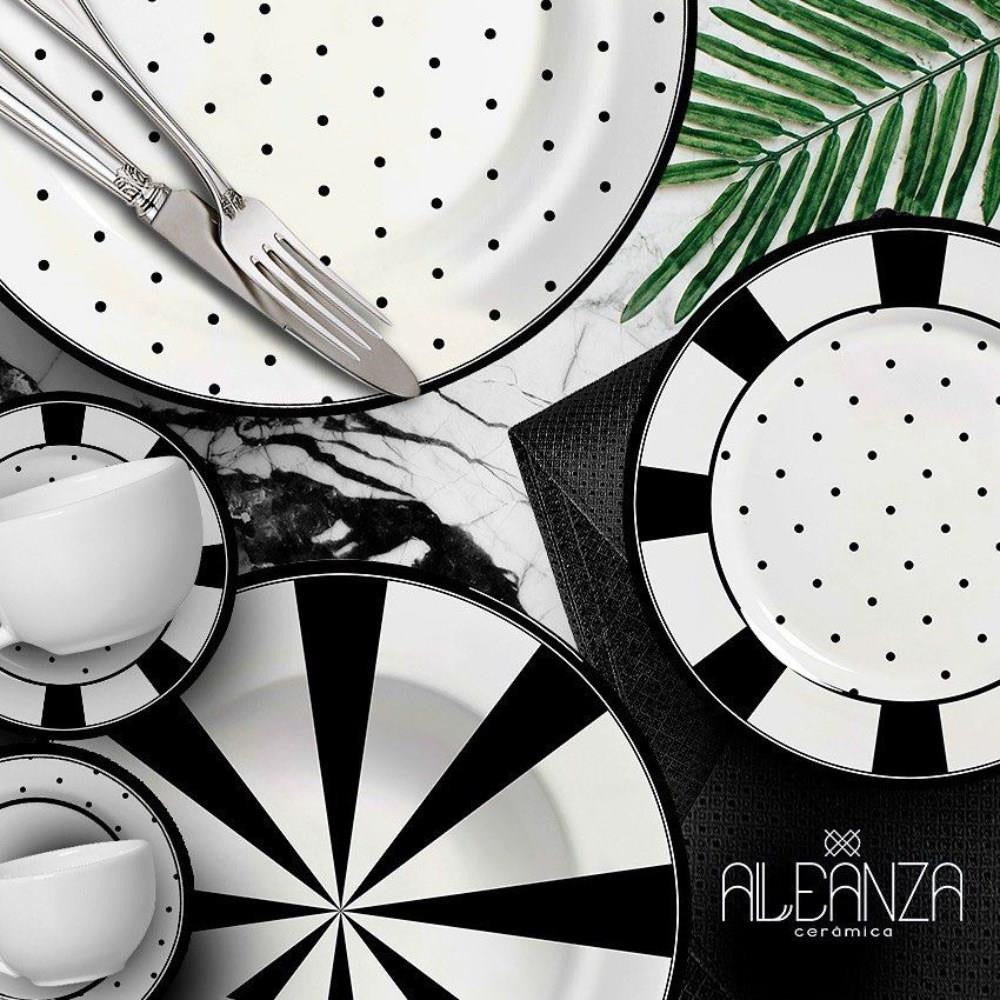 Conjunto de 6 Pratos de Sobremesa Petit Pois 19,5cm Alleanza