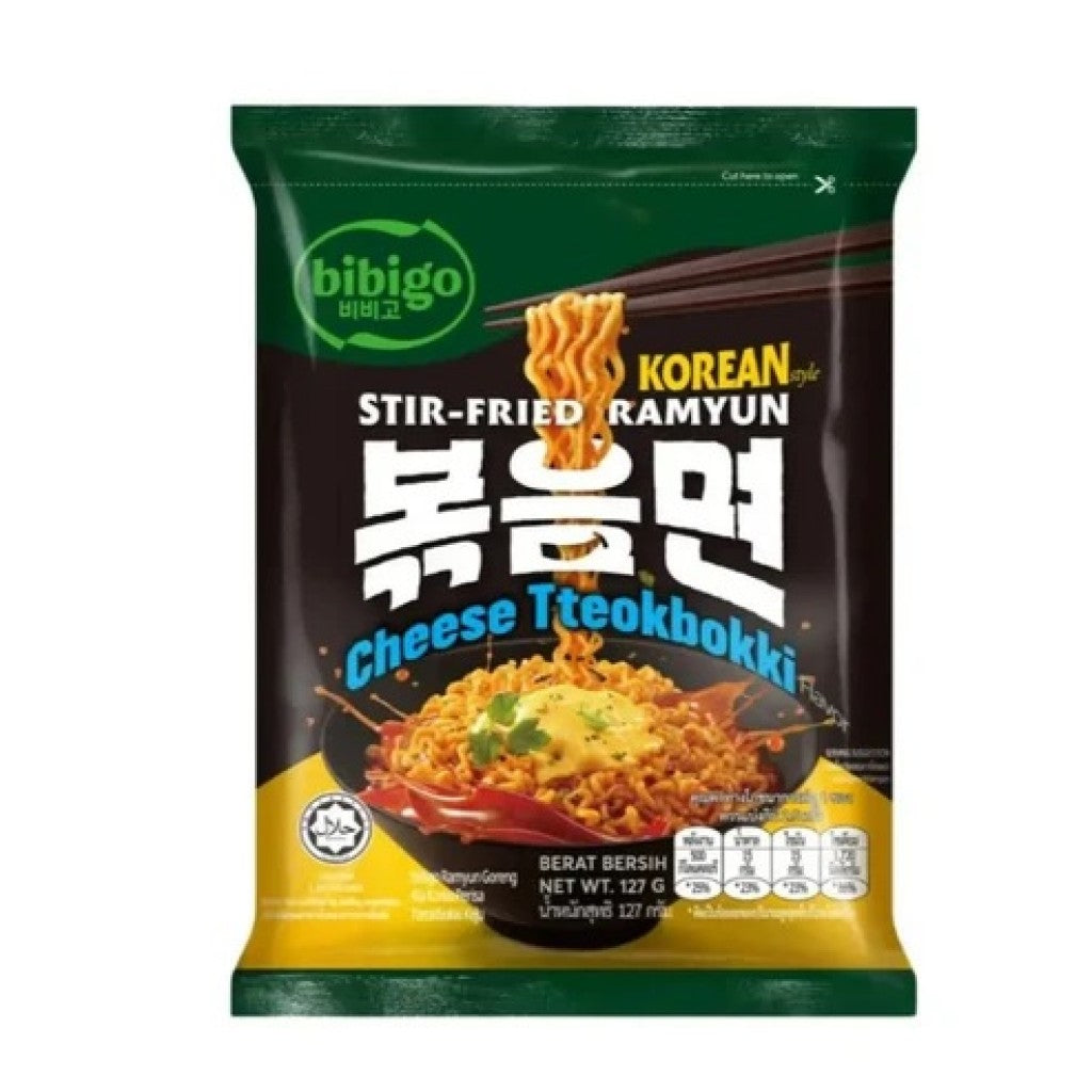 Macarrão Instantâneo Sabor Queijo e TTeokbokki Bolinho de Arroz Apimentado 122g Bibigo