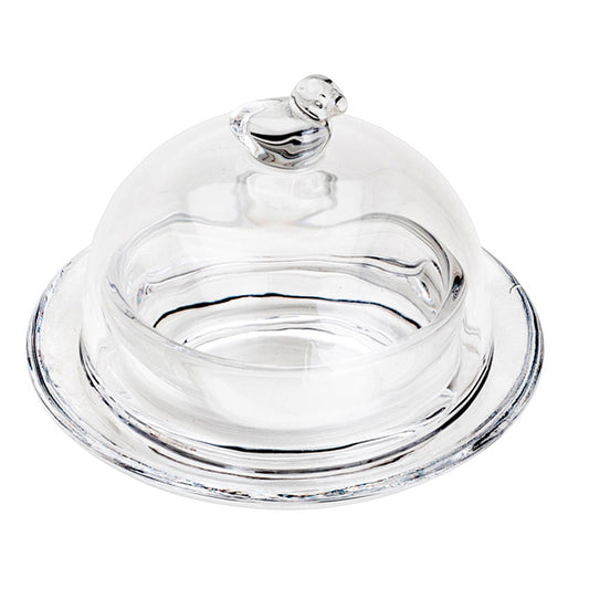 Manteigueira de Cristal Passaro 9,5x6,5cm Lyor