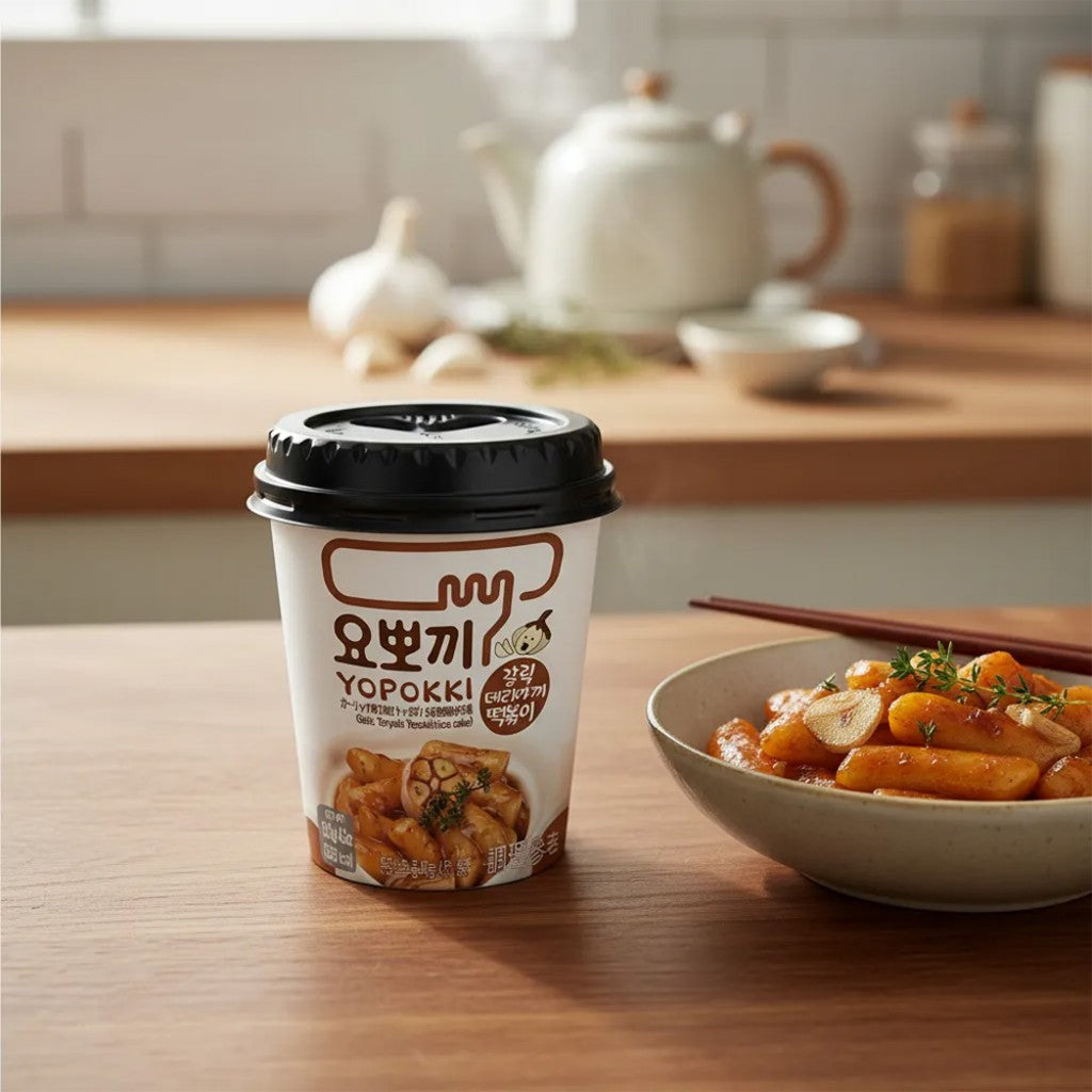Massa de Arroz Yopokki Cup Teriyaki 120g Young Poong