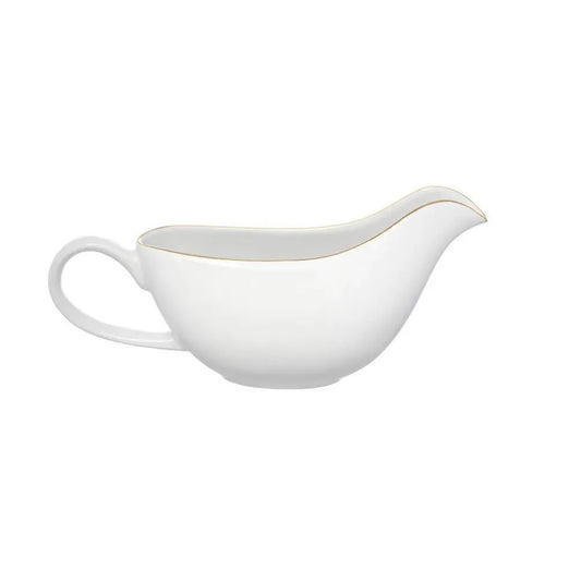 Molheira Porcelana Branca com Borda Dourada Royal 23x9x10,5cm