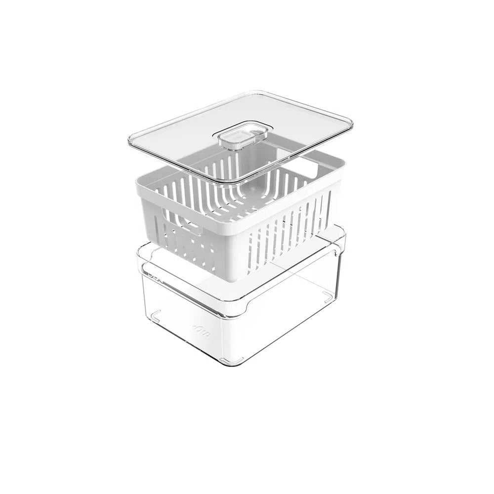 Organizador Clear Fresh Com Cesto 2,2L