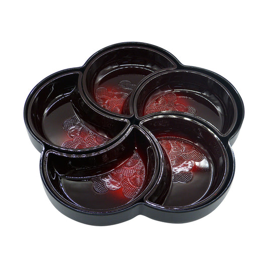 Petisqueira Flor Giratoria 5 Divisorias 32X8cm