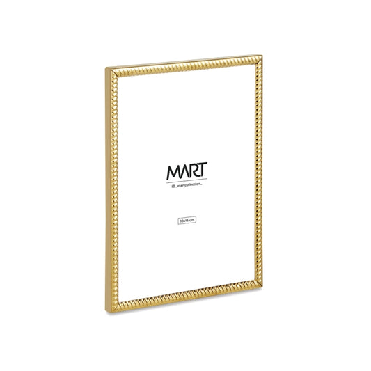 PORTA-RETRATO EM METAL DOURADO 10X15CM MART