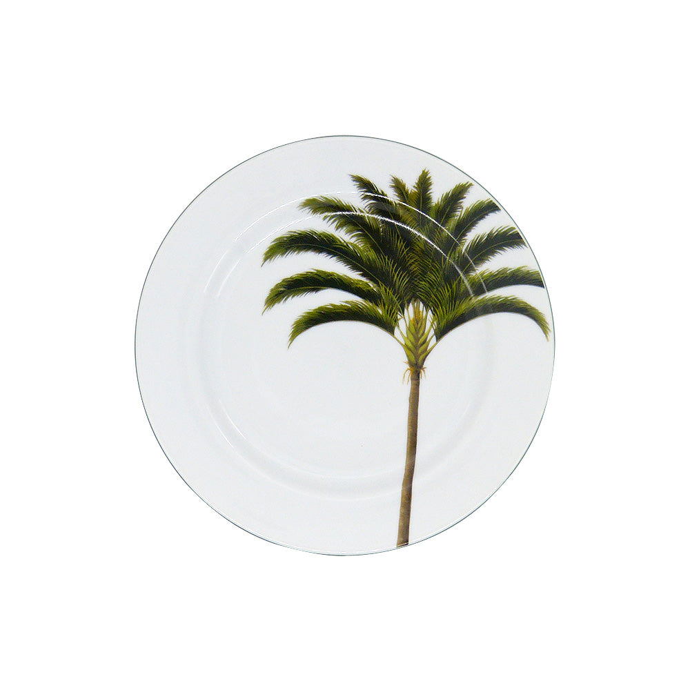 Conjunto de 6 Pratos de Sobremesa de Porcelana Palmeira 27cm Schmidt