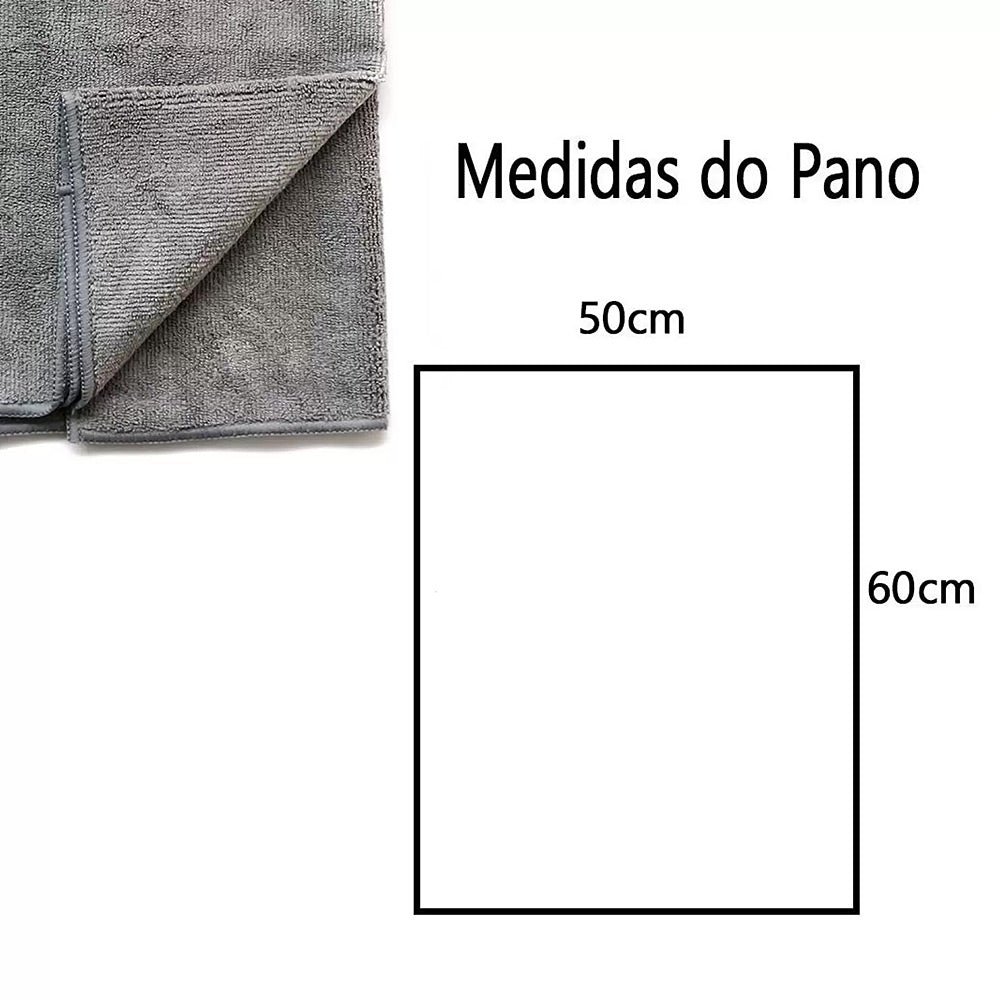 Pano de Chão com Furo em Microfibra 60x50cm Powemaid