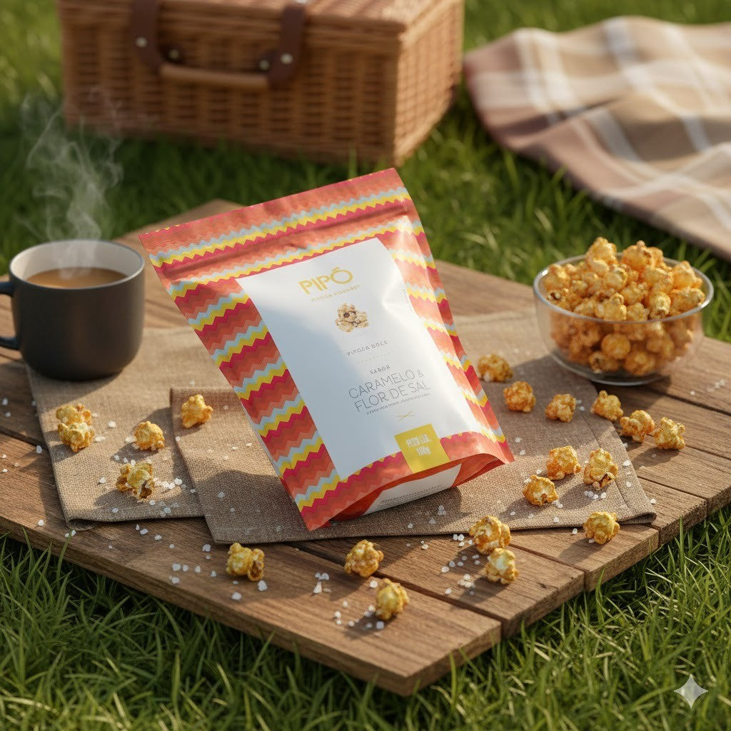 Pipoca Doce sabor Caramelo e Flor de Sal 90g Pipó