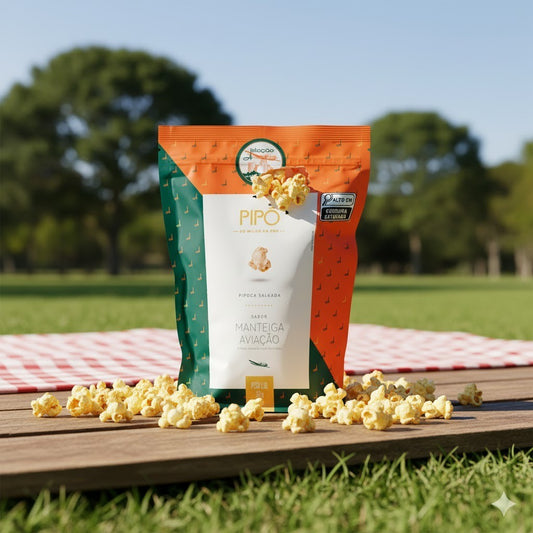 Pipoca Salgada sabor Manteiga Aviação 36g Pipó
