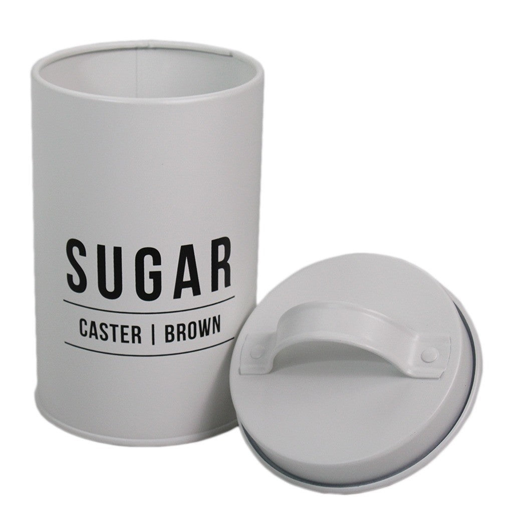 Pote Açúcar Manhattan em Aço Galvanizado Branco 700ml Hauskraft