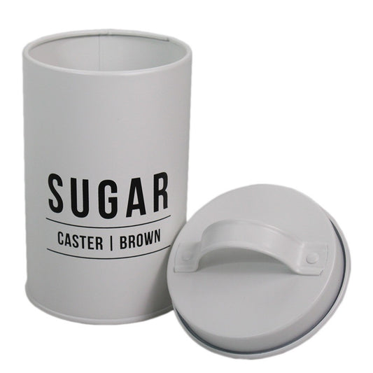 Pote Açúcar Manhattan em Aço Galvanizado Branco 700ml Hauskraft