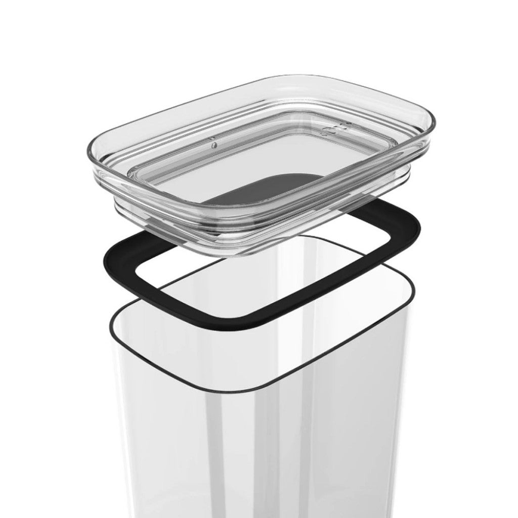 Pote Hermetico Acrilico Retangular 1,5L Ou