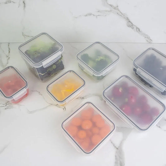 Pote Organizador de geladeira Click Quadrado 800 ml - Natural - Ou