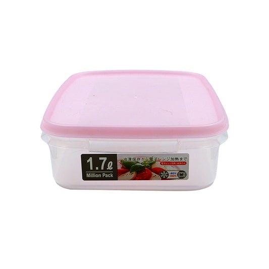 Pote de Plástico com Tampa Rosa 1,7L