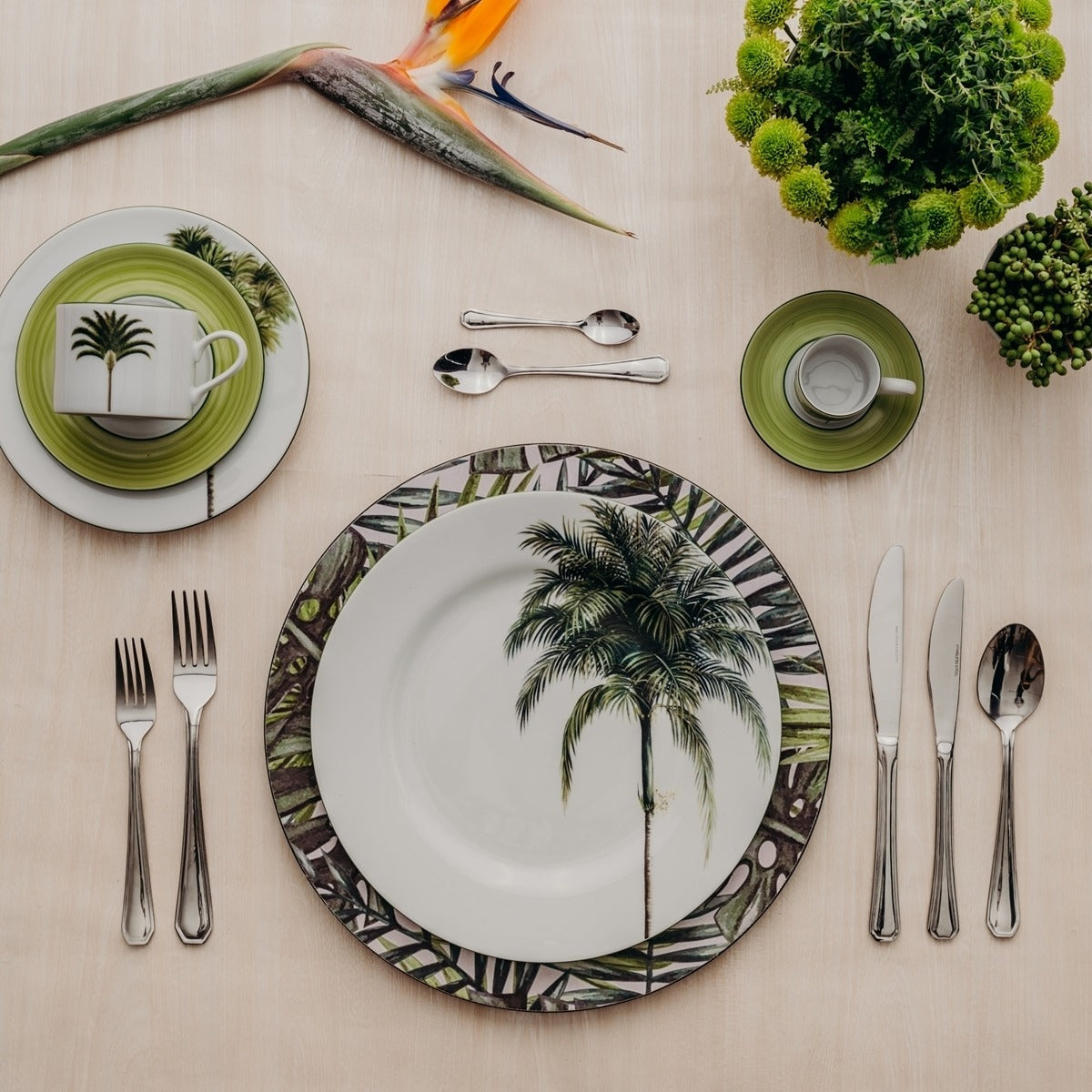 Prato Raso Porcelana Palmeira 27cm Schmidt