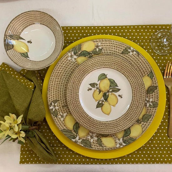 Conjunto de 6 Pratos Rasos Positano 28,5cm Alleanza