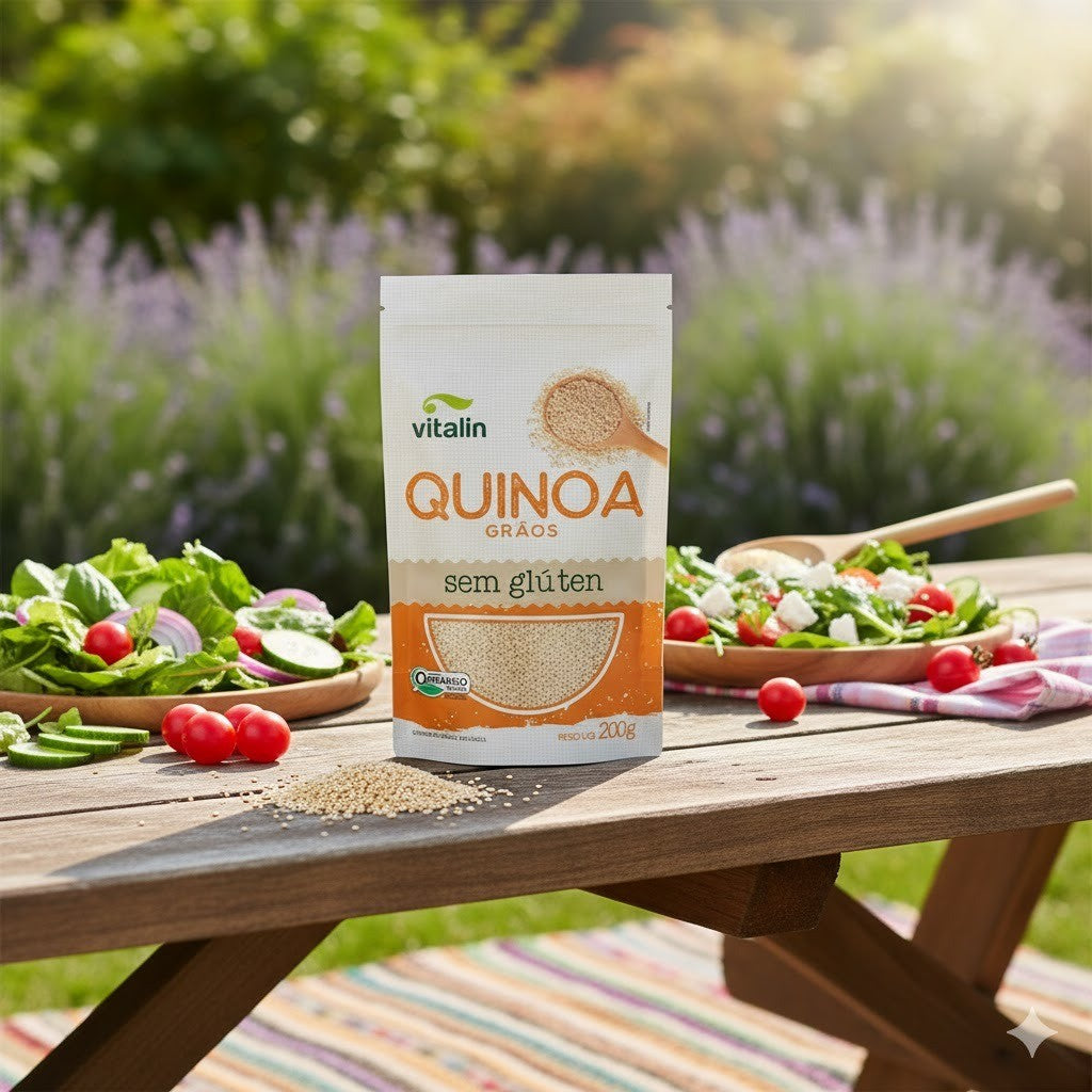 Quinoa em Grãos Orgânica Sem Glúten 200g Vitalin