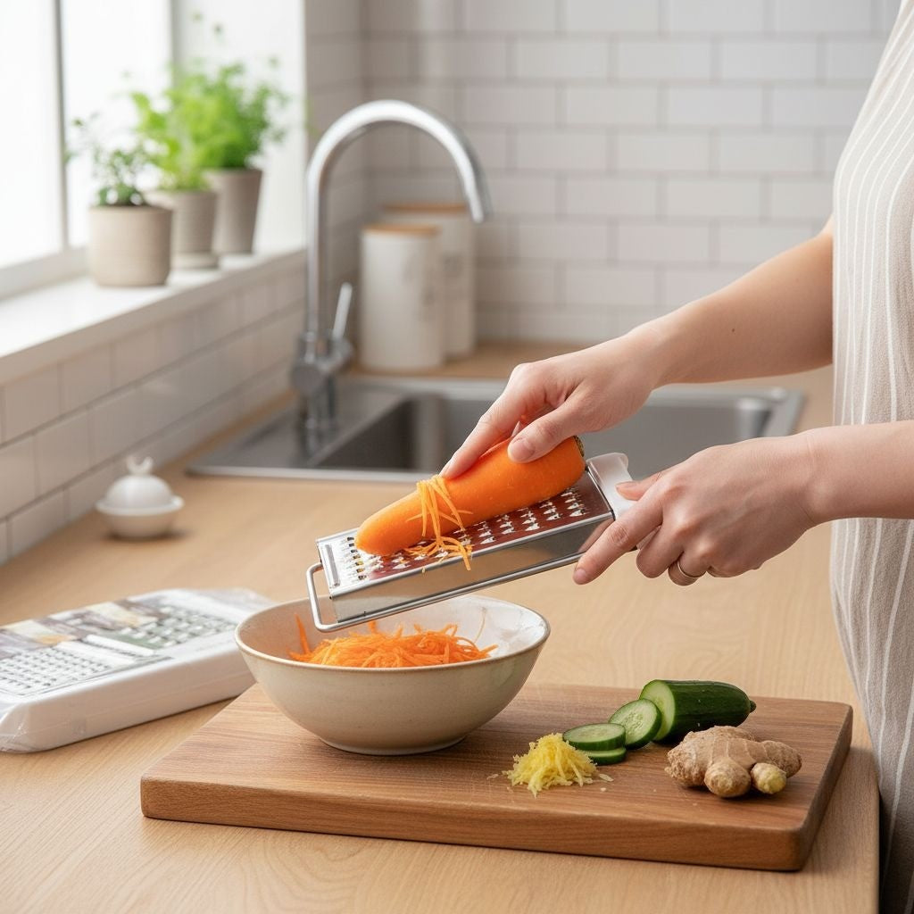 Ralador e Fatiador 3 em 1 Aço Inox 24,5x11,2cm Echo