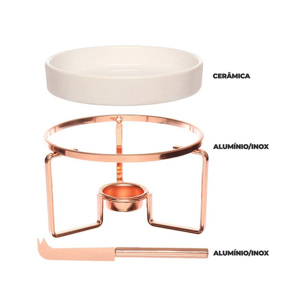 Rechaud para Queijo Rose 4pcs Hauskraft
