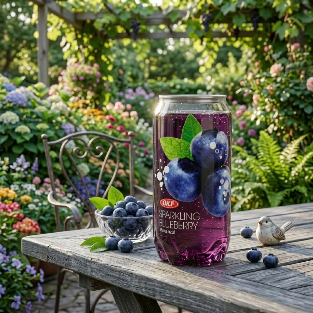 Refrigerante Sparkling Sabor Blueberry 350ml OKF
