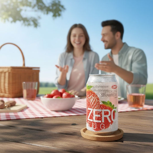 Refrigerante Sparkling Sabor Morango Zero 350ml OKF