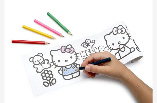 Rolinho Adesivo para Colorir Hello Kitty Leo&Leo
