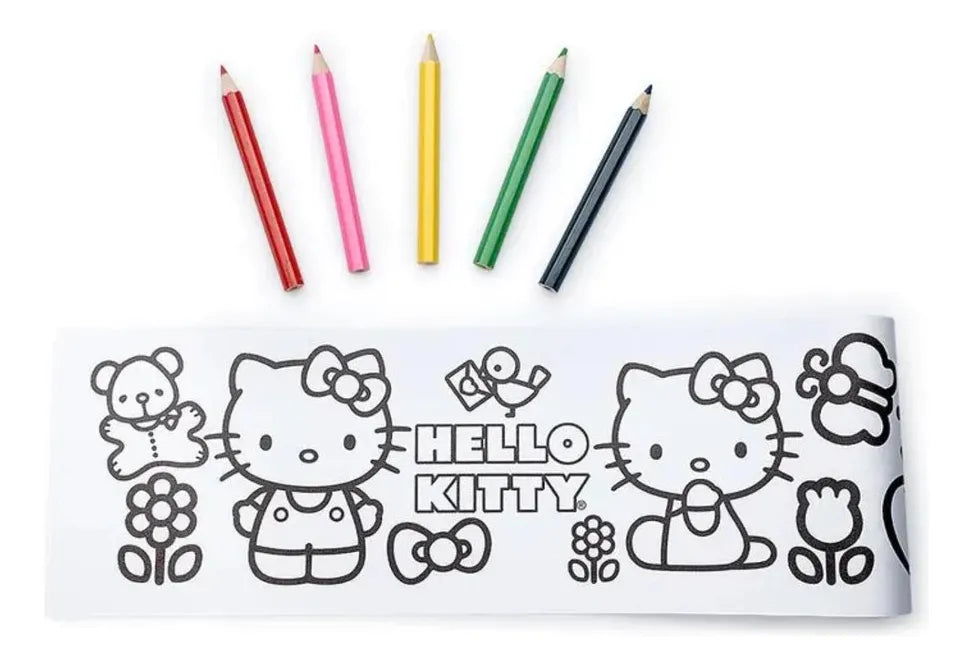 Rolinho Adesivo para Colorir Hello Kitty Leo&Leo