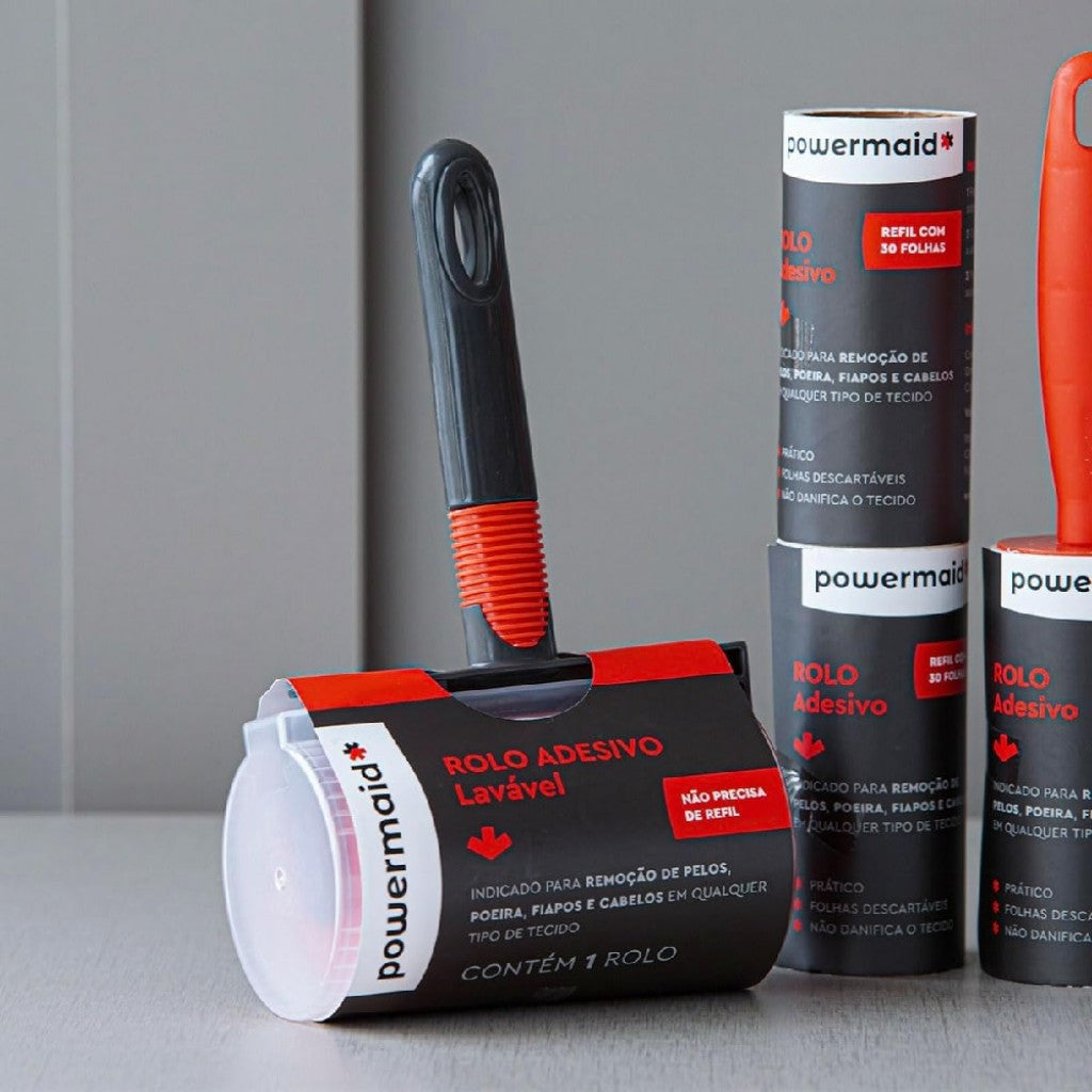 Rolo Adesivo Lavável para Remoção de Pelos Powermaid