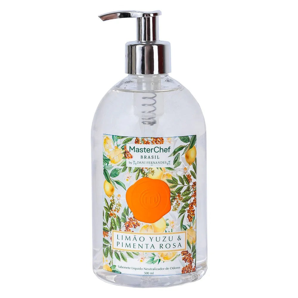 Sabonete Neutralizador MasterChef Limão Yuzu Pimenta Rosa 500ml Dani Fernandes