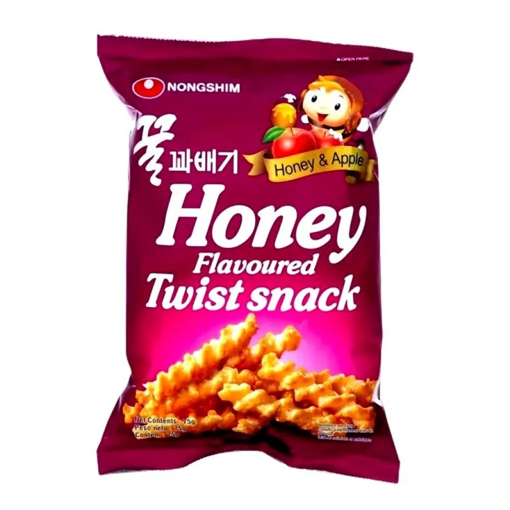 Salgadinho Twist Mel e Maçã Honey Twist Snack 75g Nongshim