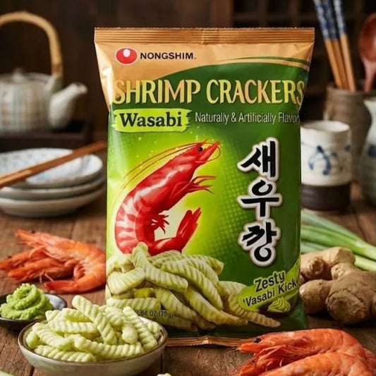Salgadinho de Camarão com Wasabi Nongshim Shrimp Crackers Oriental 75g - Nongshim