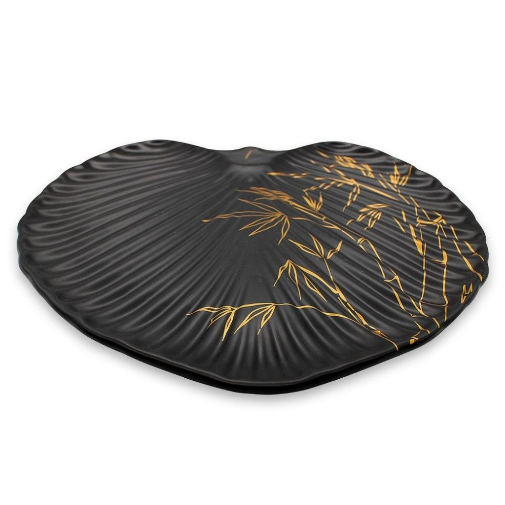 Sousplat Folha Preto Jam Scalla