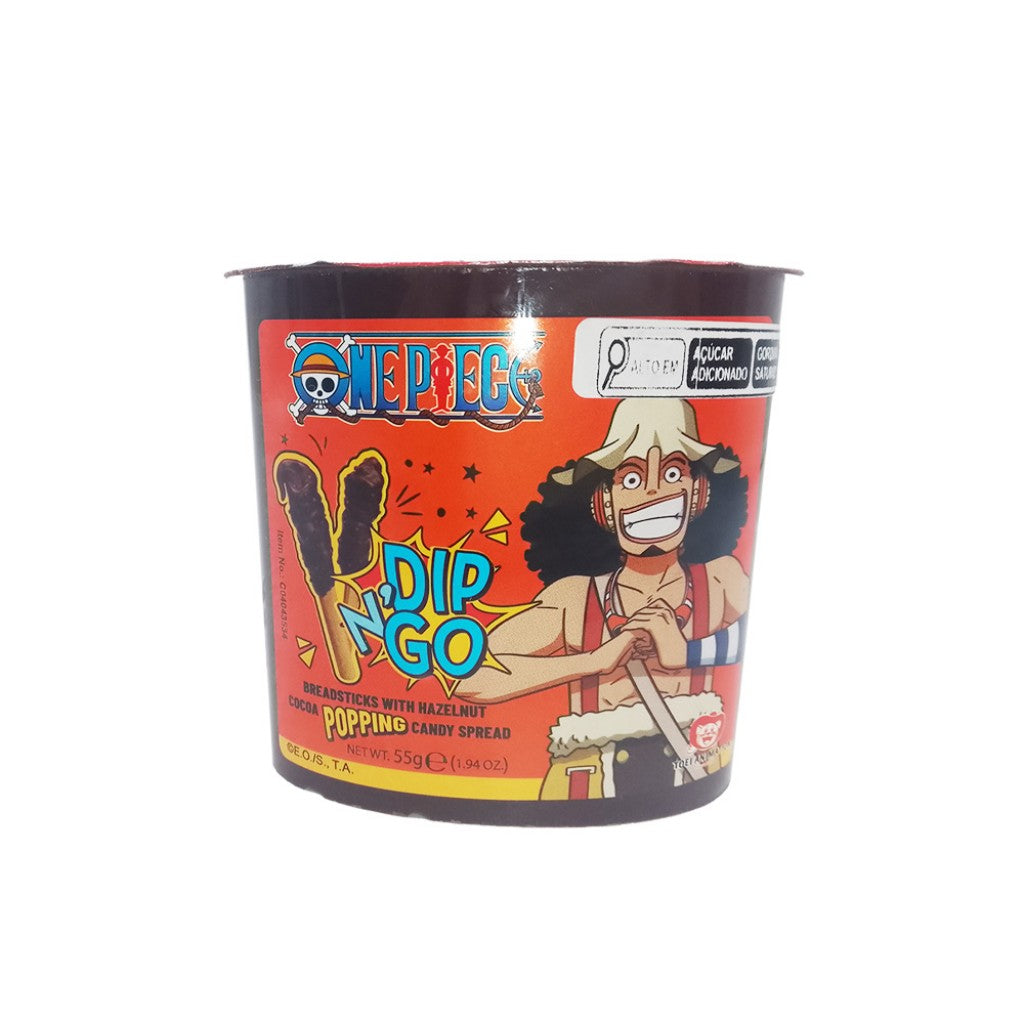 Sticks com Creme de Avela e Cacau com Balinhas Efervescentes ONE Piece 55g Dipn Go