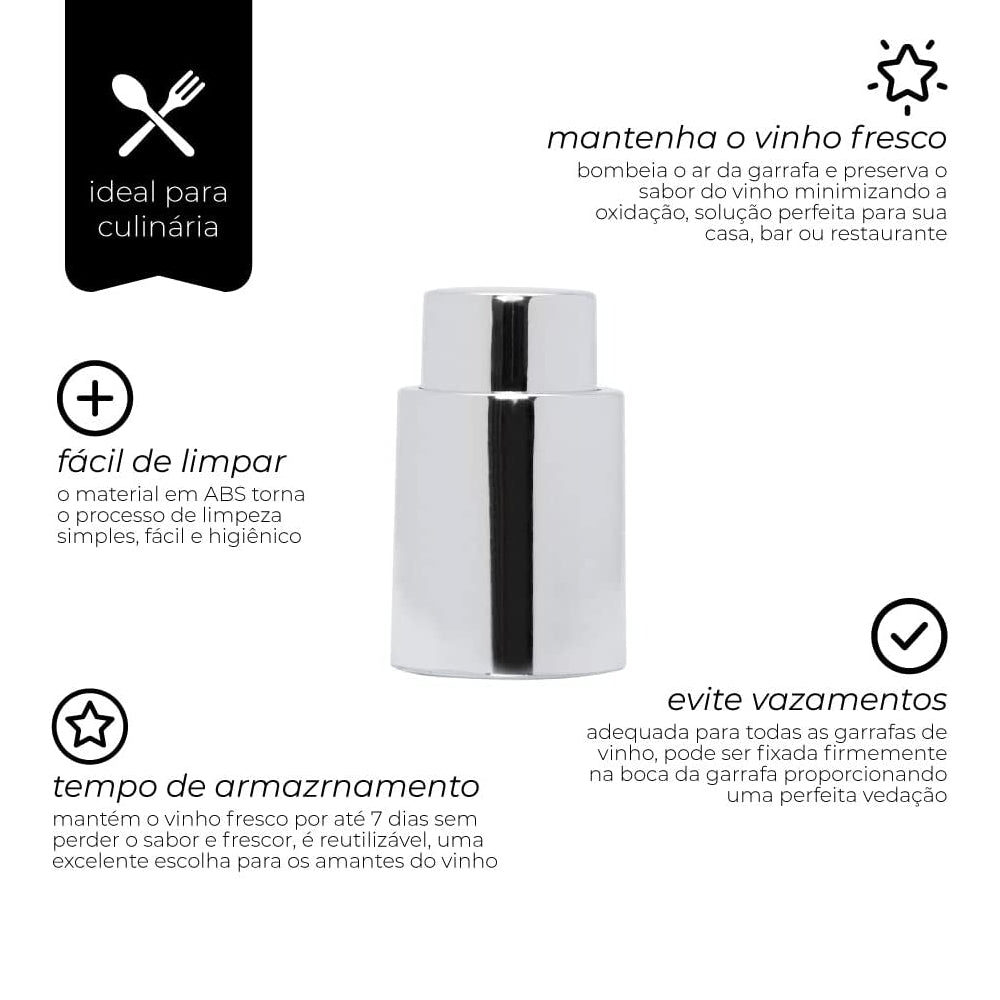 TAMPA PARA VINHO A VACUO MIMO STYLE