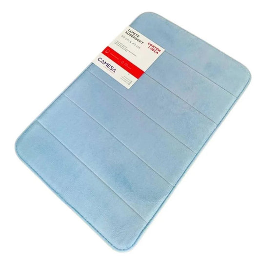 Tapete de Banheiro Super Soft Azul 60x40cm Camesa