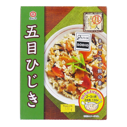 Tempero para Arroz Mazekomi Gohan No Moto Gomoku Hijiki 130g Miyajima